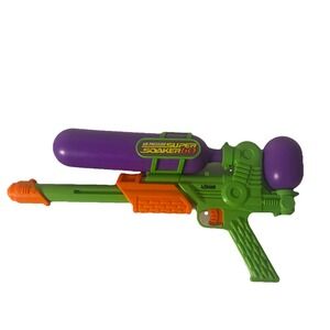 VTG 1992 Larami Air Pressure Super Soaker 60 Water Gun Green Purple Tested Works